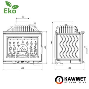 КАМІННА ТОПКА KAWMET W17 (12.3 KW) EKO