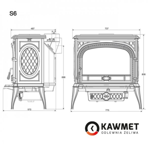 ЧАВУННА ПІЧ KAWMET PREMIUM SPHINX