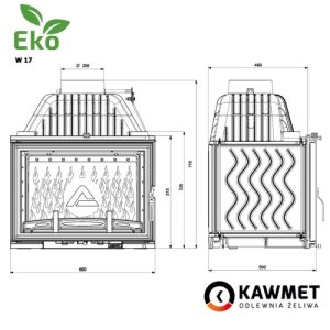 КАМІННА ТОПКА KAWMET W17 (16.1 KW) EKO