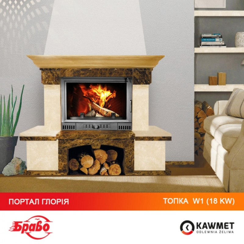 КАМІННА ТОПКА KAWMET W1 FENIKS (18 KW)
