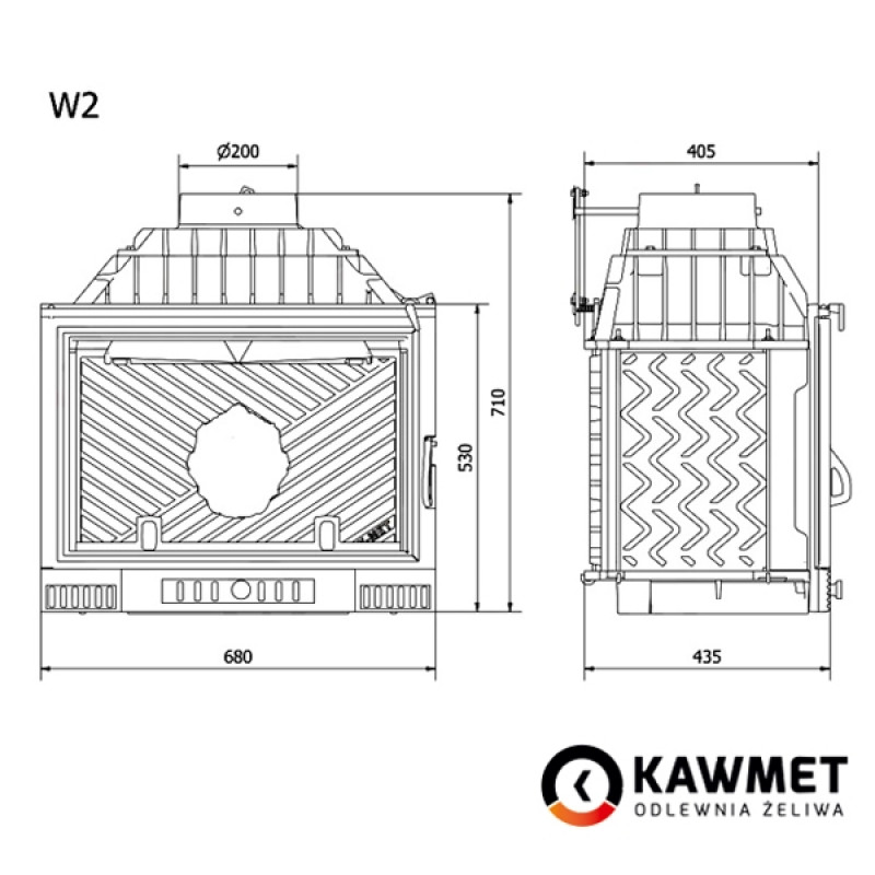 КАМІННА ТОПКА KAWMET W2 (14.4 KW)