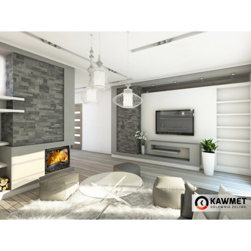 КАМІННА ТОПКА KAWMET W3 ПРАВЕ БІЧНЕ СКЛО (16.7 KW)