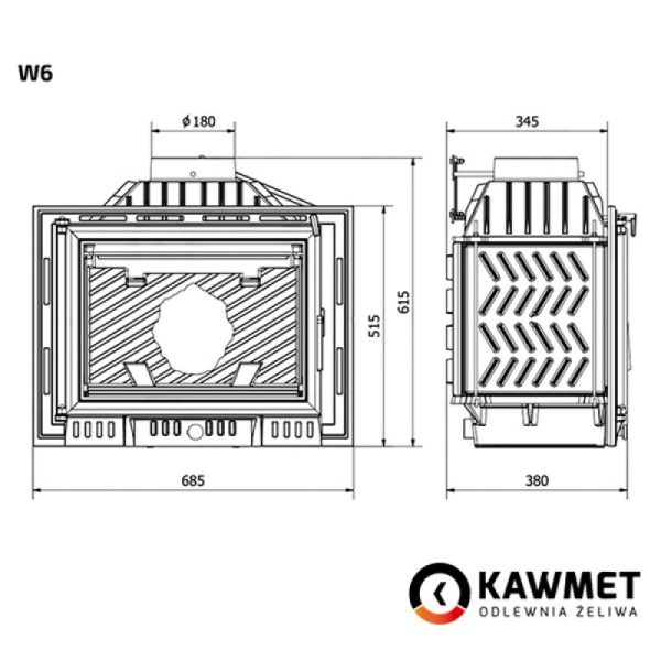 КАМІННА ТОПКА KAWMET W6 (13.7 KW)