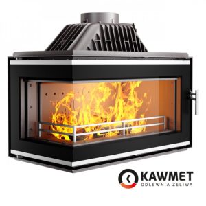 КАМІННА ТОПКА KAWMET W16 С ЛІВИМ СКЛОМ БЕЗ РАМИ (14.7 KW)