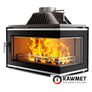 КАМІННА ТОПКА KAWMET W16 З ПРАВИМ БОКОВИМ СКЛОМ БЕЗ РАМИ (14.7 KW)