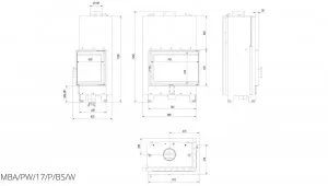 Камінна топка Kratki MBA PW 17 права BS
