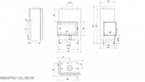 Камінна топка Kratki MBM PW 10 ліва BS