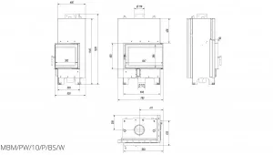 Камінна топка Kratki MBM PW 10 права BS