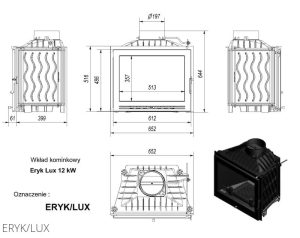 Камінна топка Kratki ERYK 12 LUX