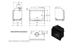 Камінна топка Kratki WIKTOR PW 12 DECO