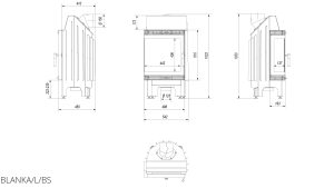 Камінна топка Kratki BLANKA 8 ліва BS