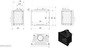 Камінна топка Kratki ERYK 12 DECO