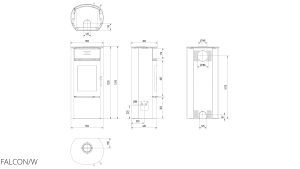 Стальна піч Kratki FALCON 9 W