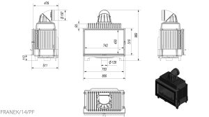 Камінна топка Kratki FRANEK 14
