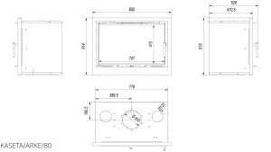 Камінна топка Kratki ARKE 80