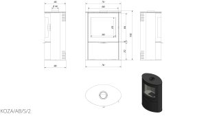 Стальна піч Kratki KOZA AB S/2