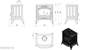 Чавунна піч Kratki KOZA K6 Ø 130