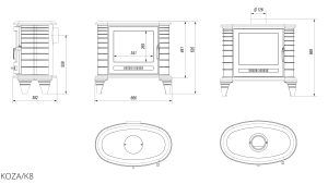 Чавунна піч Kratki KOZA K8