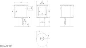 Стальна піч Kratki KOZA ORBIT