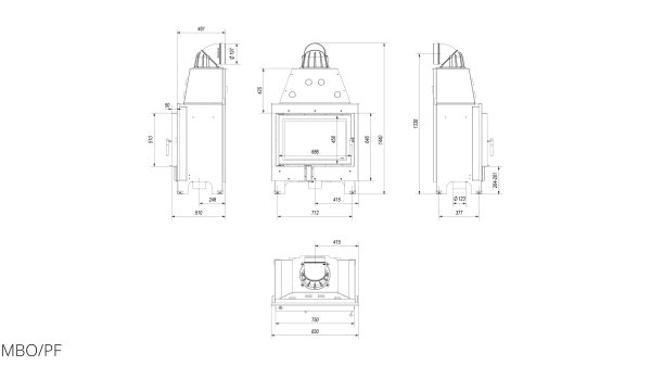 Камінна топка Kratki MBO 15