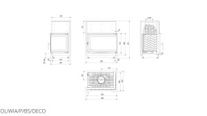 Камінна топка Kratki OLIWIA 18 права BS DECO