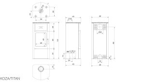 Стальна піч Kratki KOZA TITAN