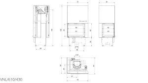 Камінна топка Kratki VN 610/430 ліва BS гільйотина
