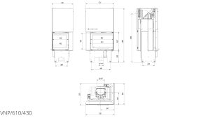 Камінна топка Kratki VN 610/430 права BS гільйотина