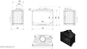 Камінна топка Kratki WIKTOR 14 DECO