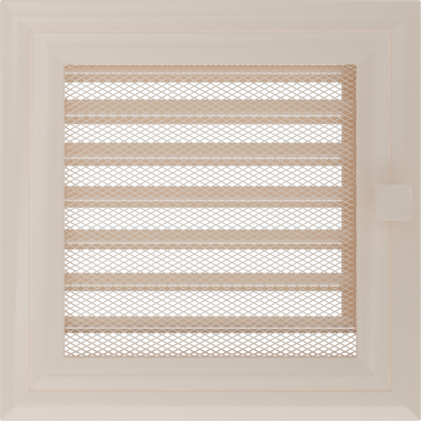 Камінна решітка Kratki Oskar кремова з жалюзями 17×17