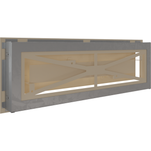 Камінна решітка Kratki WIND кремова 17×49