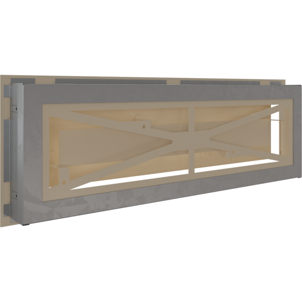 Камінна решітка Kratki WIND кремова 17×49