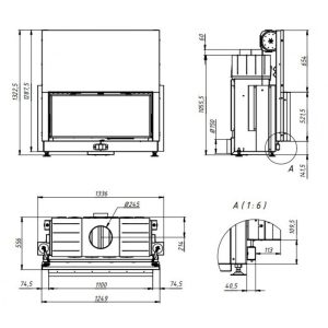 ПОВІТРЯНА КАМІННА ТОПКА GAVRYLIV&SONS 110X52 ГІЛЬЙОТИНА