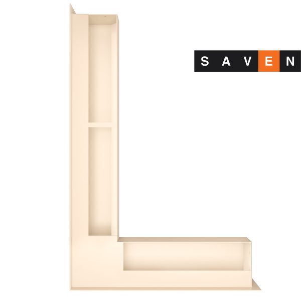 Вентиляційна решітка для каміна кутова ліва SAVEN Loft Angle 90х400х600 кремова