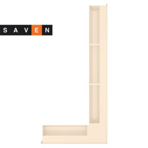 Вентиляційна решітка для каміна кутова права SAVEN Loft Angle 95х950х450 кремова