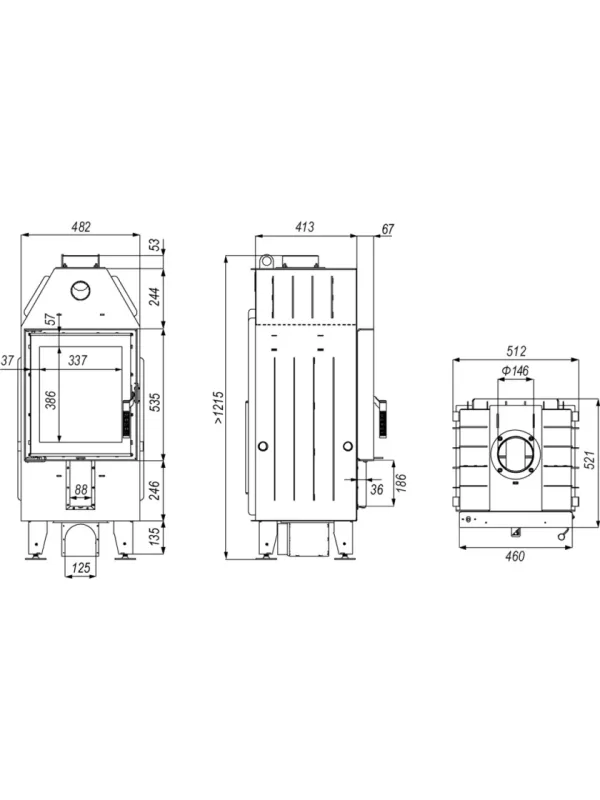 Камінна топка Defro Home INTRA XSM