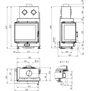 ПОВІТРЯНА КАМІННА ТОПКА GAVRYLIV&SONS 61X37X52