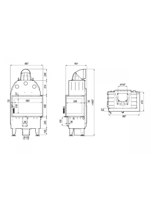 Камінна топка Defro Home INTRA SM BL Mini