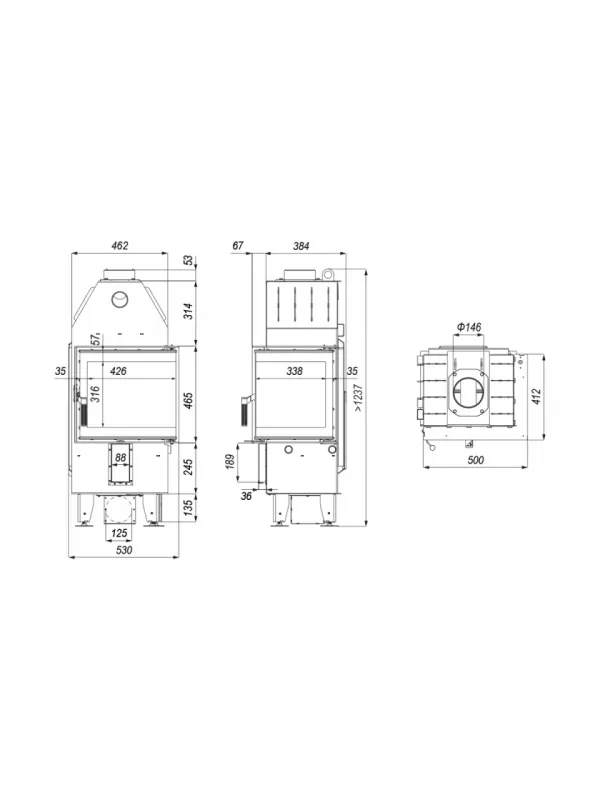 Камінна топка Defro Home INTRA XSM BP Mini