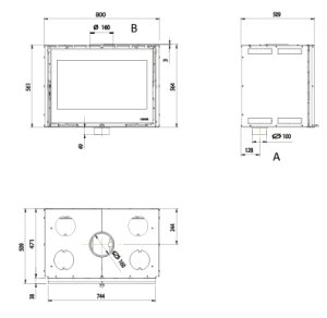 Камінна топка La Nordica INSERTO 80 WIDE 2.0