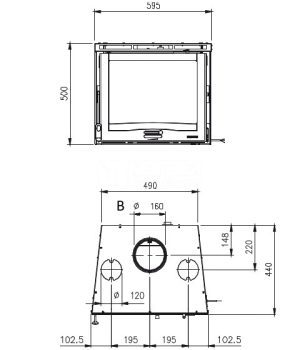 Камінна топка La Nordica INSERTO 60 4.0 – VENTILATO