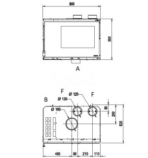 Камінна топка La Nordica INSERTO 80 HIGH PRESSURE