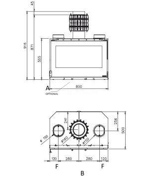 Камінна топка La Nordica INSERTO 80 PRS CRYSTAL – VENTILATO