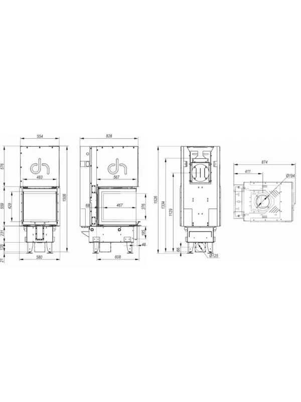 Камінна топка Defro Home INTRA XSM U G