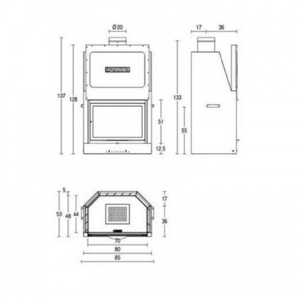 КАМІННА ТОПКА PIAZZETTA MA 261 SL