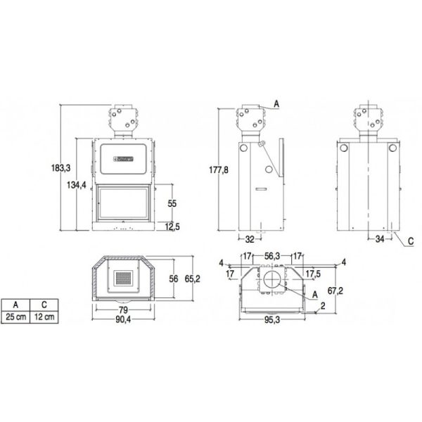 КАМІННА ТОПКА PIAZZETTA MA 261 SL PLUS