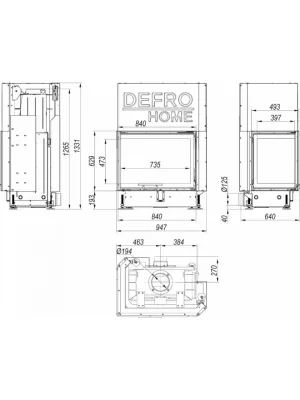 Камінна топка Defro Home PORTAL ME BL G