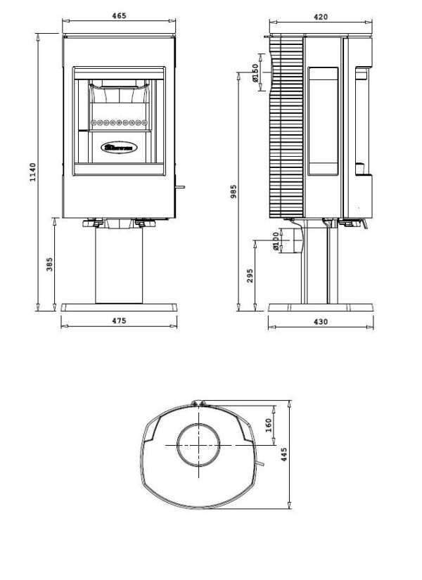 Чавунна Піч Dovre Astro 4 CB/P