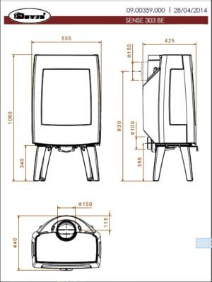 Чавунна Піч Dovre Sense 303