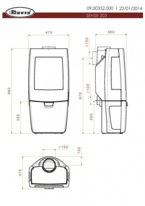 Чавунна Піч Dovre Sense 203